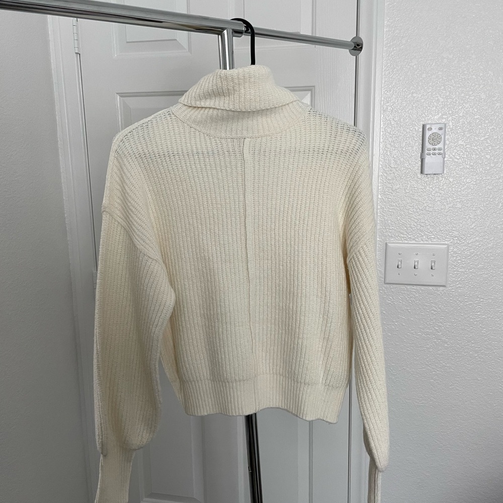 Timing Cream Cowl Neck Sweater